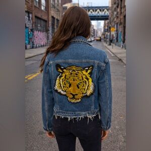 Denim Jacket with Tiger patch 🐅